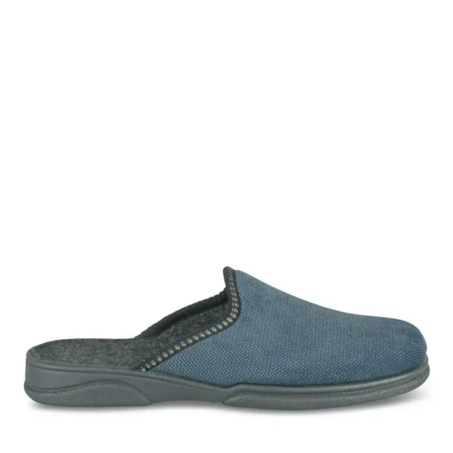 Chaussons Confort MARINE Homme Motif Uni A Enfiler