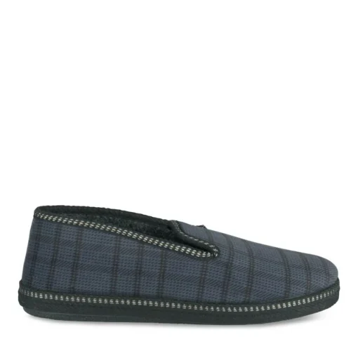 Chaussons Confort MARINE Homme Motif Uni A Enfiler