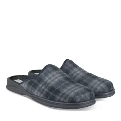 Chaussons Confort MARINE Homme Motif Uni A Enfiler