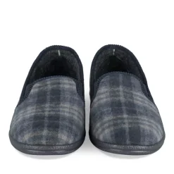 Chaussons Confort MARINE Homme Motif Uni A Enfiler