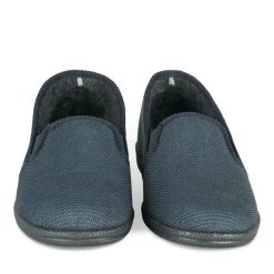 Chaussons Confort MARINE Homme Motif Uni A Enfiler