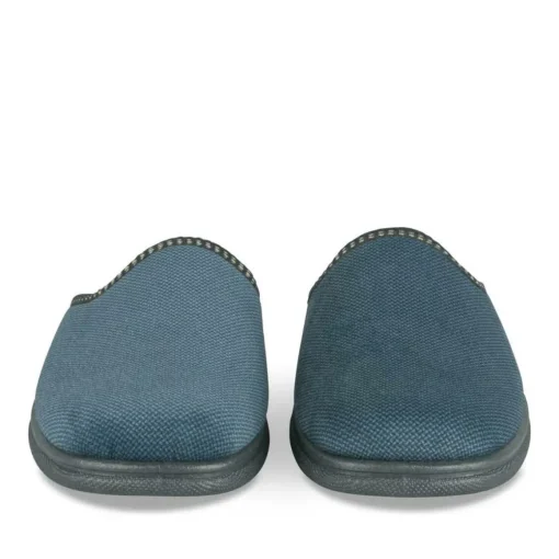 Chaussons Confort MARINE Homme Motif Uni A Enfiler
