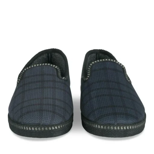 Chaussons Confort MARINE Homme Motif Uni A Enfiler