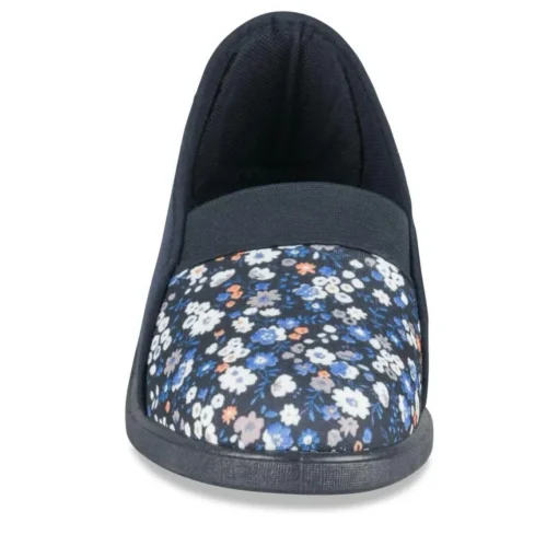 Chaussons Confort MARINE Femme Motif Uni A Enfiler