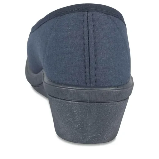 Chaussons Confort MARINE Femme Motif Uni A Enfiler