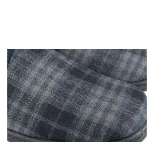 Chaussons Confort MARINE Homme Motif Uni A Enfiler