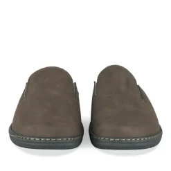 Chaussons Confort MARRON Homme Motif Uni A Enfiler