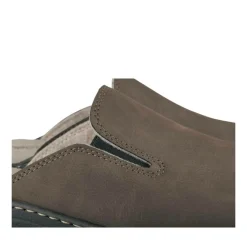 Chaussons Confort MARRON Homme Motif Uni A Enfiler