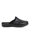 Chaussons Confort NOIR Femme Motif Uni A Enfiler