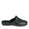 Chaussons Confort NOIR Femme Motif Uni A Enfiler