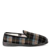 Chaussons Confort NOIR Homme Motif Carreaux A Enfiler