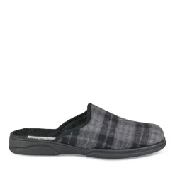 Chaussons Confort NOIR Homme Motif Uni A Enfiler