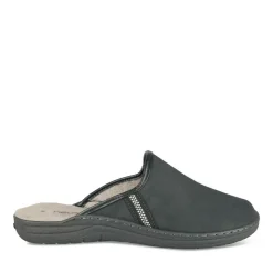 Chaussons Confort NOIR Homme Motif Uni A Enfiler