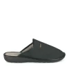 Chaussons Confort NOIR Homme Motif Uni A Enfiler