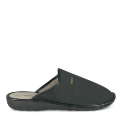 Chaussons Confort NOIR Homme Motif Uni A Enfiler
