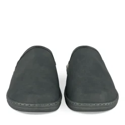 Chaussons Confort NOIR Homme Motif Uni A Enfiler