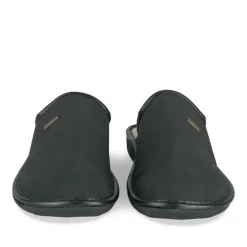 Chaussons Confort NOIR Homme Motif Uni A Enfiler