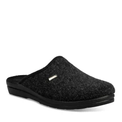 Chaussons Confort NOIR Homme Motif Uni A Enfiler