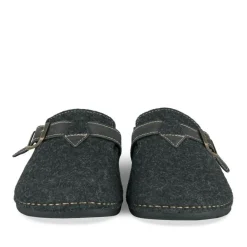 Chaussons Confort NOIR Homme Motif Uni A Enfiler