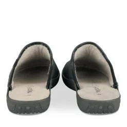Chaussons Confort NOIR Homme Motif Uni A Enfiler