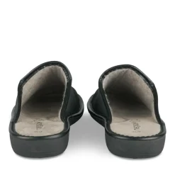 Chaussons Confort NOIR Homme Motif Uni A Enfiler