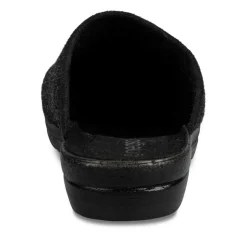 Chaussons Confort NOIR Homme Motif Uni A Enfiler