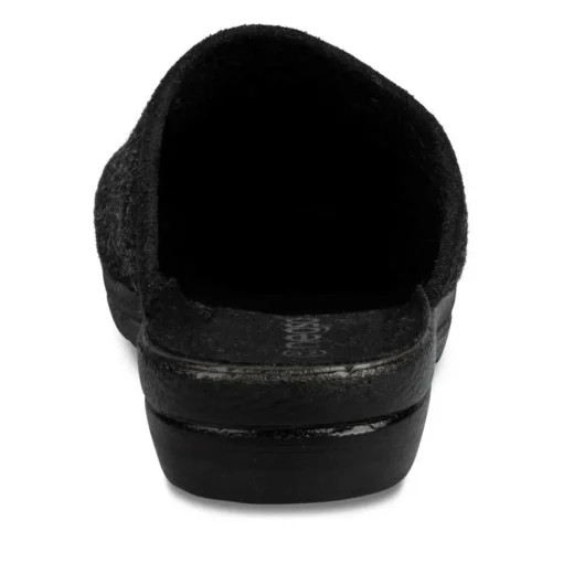 Chaussons Confort NOIR Homme Motif Uni A Enfiler