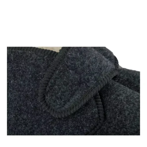 Chaussons Confort NOIR Homme Motif Uni Scratch