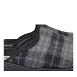 Chaussons Confort NOIR Homme Motif Uni A Enfiler
