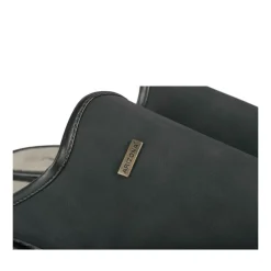 Chaussons Confort NOIR Homme Motif Uni A Enfiler