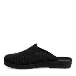 Chaussons Confort NOIR Homme Motif Uni A Enfiler