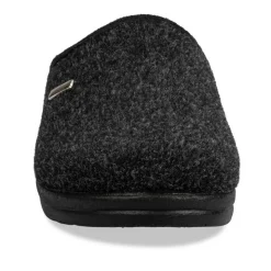 Chaussons Confort NOIR Homme Motif Uni A Enfiler