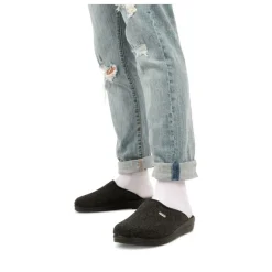 Chaussons Confort NOIR Homme Motif Uni A Enfiler