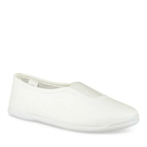 Chaussons De Gym BLANC Fille Motif Uni A Enfiler