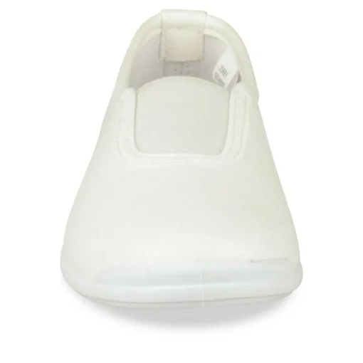 Chaussons De Gym BLANC Fille Motif Uni A Enfiler