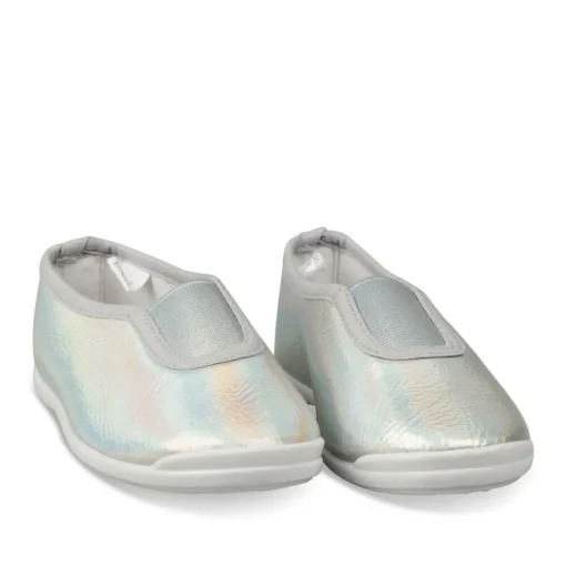 Chaussons De Gym BLEU Fille Motif Iridescent A Enfiler