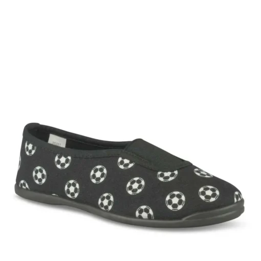 Chaussons De Gym NOIR Garçon Motif Uni A Enfiler