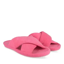 Chaussons FUSCHIA Femme Motif Uni A Enfiler