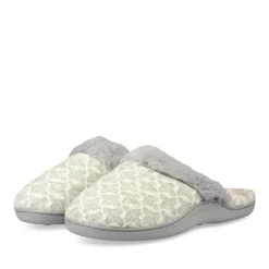 Chaussons GRIS Femme A Enfiler