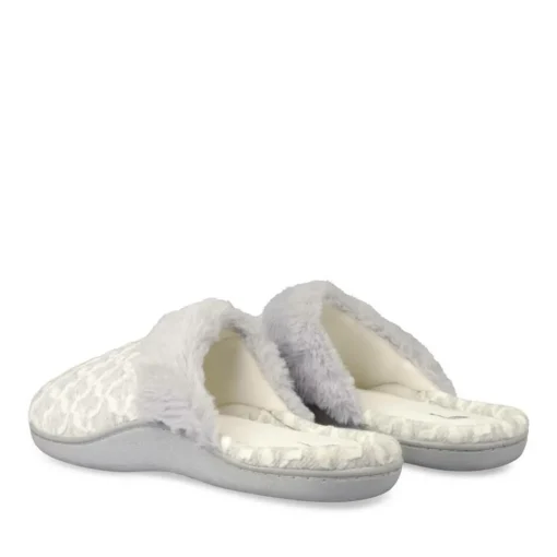 Chaussons GRIS Femme A Enfiler