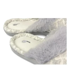Chaussons GRIS Femme A Enfiler