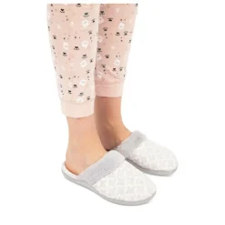 Chaussons GRIS Femme A Enfiler