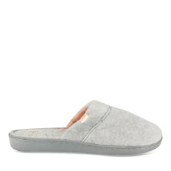 Chaussons GRIS Femme Motif Uni A Enfiler