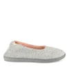 Chaussons GRIS Femme Motif Uni A Enfiler