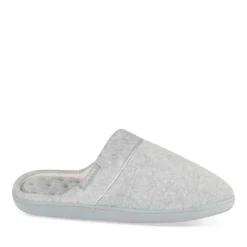 Chaussons GRIS Femme Motif Uni A Enfiler