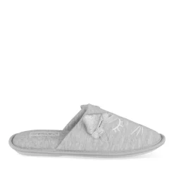 Chaussons GRIS Femme Motif Uni A Enfiler