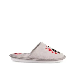 Chaussons GRIS Femme Motif Uni
