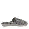Chaussons GRIS Femme Motif A Pois A Enfiler