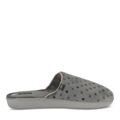 Chaussons GRIS Femme Motif A Pois A Enfiler