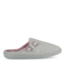 Chaussons GRIS Femme Motif Uni A Enfiler